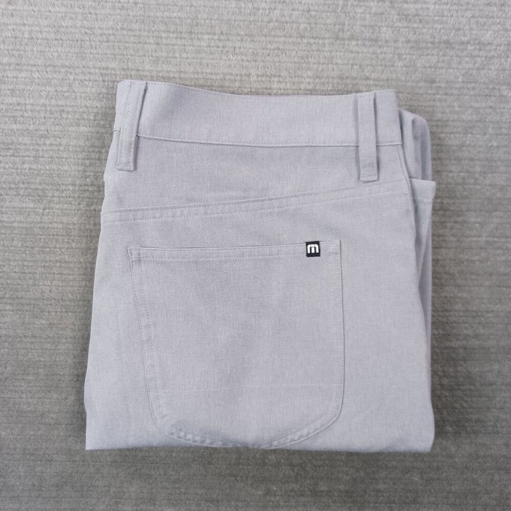 Travis Mathew Pants Mens 34x31 Gray Open to Close Weekend Khakis Trousers Slacks - Picture 8 of 9